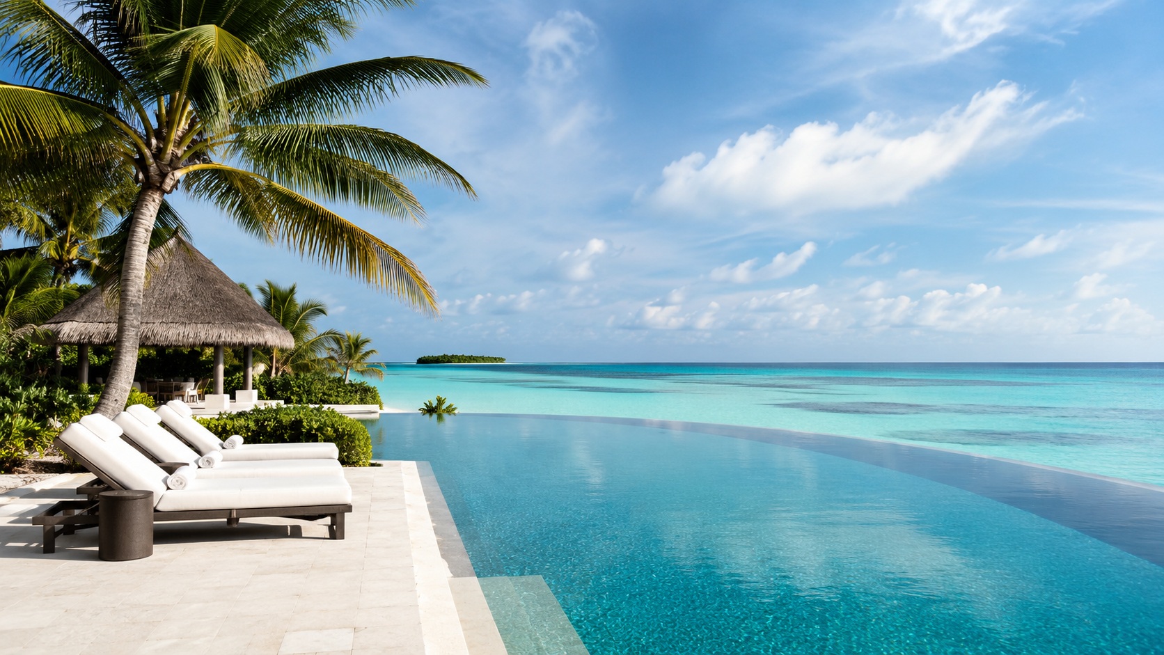 Luxury infinity pool overlooking the ocean